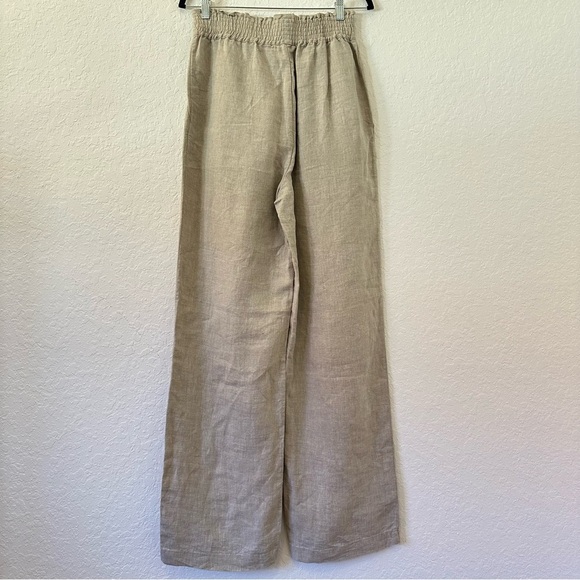 Iris & Ink Keira Linen Wide-Leg Pants Size 10 NWT - Picture 5 of 8